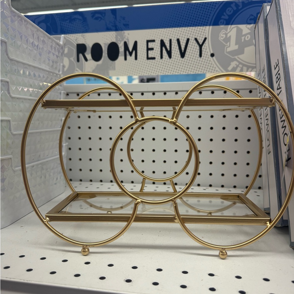 Gold Bow Two Tier Tray Storage Shelf  VIRAL BRAND NEW